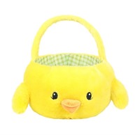 Plush Baby Chick Basket, Yellow