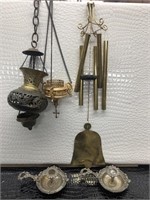 lot of vintage decorative gold brass