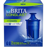 2 Pack Long Last Replacement Filters for Brita