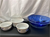 Bowls for soup & blue bowl