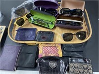 reading glass and sunglasses, wallets