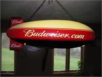 Budweiser Blimp Pool Table Light, 48x18x18