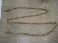 14 Ft. Tow Chain w/2 Hooks, Link Size-1 1/2x2inch