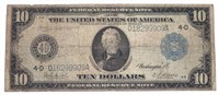 1914 Large $10.00 Federal Reserve Note