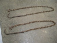 2-6 Ft. Tow Truck Chains, Link Size 1 1/8x1 1/2