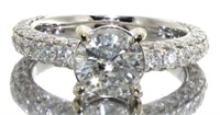 14kt White Gold 2.74 ct Round Diamond Ring