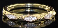 10kt Yellow Gold Antique Style Diamond Ring