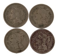 1865/65/66/73 - Liberty 3 Cent Nickel