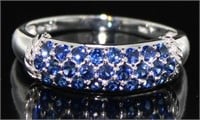 10kt Gold 1.00 ct Pave' Sapphire Ring