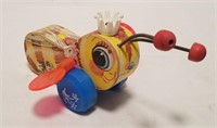 Vintage Fisher Price Queen Buzzy Bee Wood Toy
