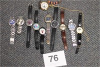 LOTS OF WRIST WATCHES, POCKET WATCH