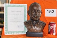 DALE EARNHARDT BUST WITH CERTIFICATE