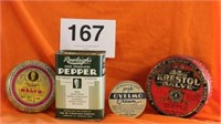 3) CANS OF SALVE & RAWLEIGHS PEPPER