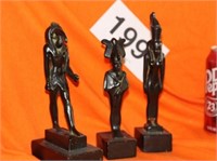 3) METALLIC FIGURES FROM THE OLD EGYPTIAN