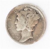 Coin 1921-P Mercury Dime  Rare Date in VF