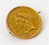 Coin 1851 $2.50 Liberty Head Gold Quarter Eagle