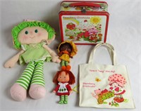 Vintage Strawberry Shortcake Lunch Box and Dolls