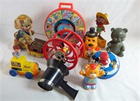 Group of Vintage Toys- Mickey Mouse, Pull Toys