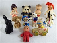 Vintage Rubber Toys & Banks- Big Boy, Snoopy