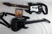 PS2 Two Guitars and Guitar Hero III Game