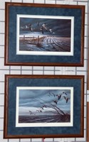 Terry Redlin Two Lithograph Prints- Flying Ducks