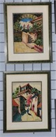 Two Watercolor Paintings- Southern Style