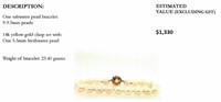 14k gold clasp pearl bracelet