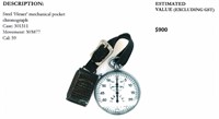 steel Heuer mechanical pocket watch