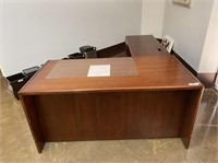 (2 PCS) DESK WITH 3 DRAWERS & CONNECTING COMPUTER