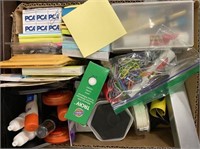(4 BOXES) ASSORTED OFFICE SUPPLIES -