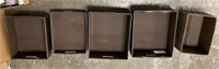 (2 BOXES) 6 BROWN LEATHER LOOKING BOXES
