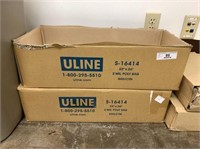 (2 BOXES) ULINE POLY BAG, 2MIL, 22" X 26"