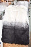 B-Sharp Women's Long Faux Fur Vest Medium
