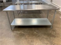 ULINE STAINLESS STEEL WORK TABLE WITH SHELF