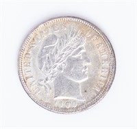 Coin 1900 Barber Silver Dime In Choice BU
