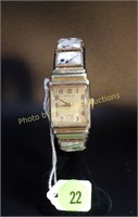 Hamilton Watch 14K Gold Filled Case w/blac& white