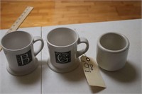 :"B" AND "G" COFFEE CUPS