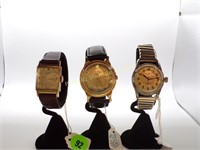 3-Leoddias 17 Jewels waterproff automatic;