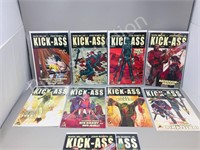 Kick Ass- issues 1-8 w/ doubles 10 comics