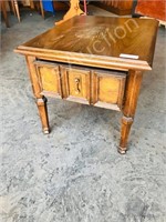 single drawer wood end table