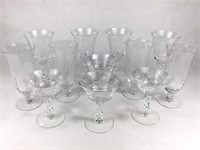 Set of Crystal Wine Glasses in Case