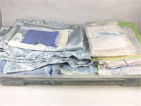Large Lot of Linens, Emriodered Fabrics & More