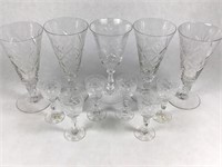 Lot of 11 Various Crystal Glasses