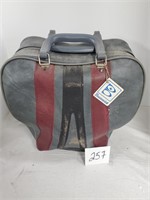 vintage bowling ball and bag