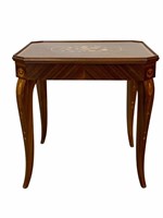 Fabulous Inlaid Wood Game Table