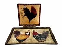 Rooster Ceramic Plate and Tray