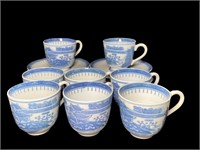 Asian Style Tea Cups and Saucers