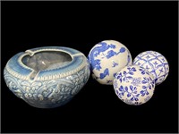 Thai Ashtray and Decorative Balls