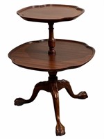 Two Tier Claw Foot Table
