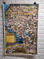 1987 Stevens Point Wisconsin Advertising Map /